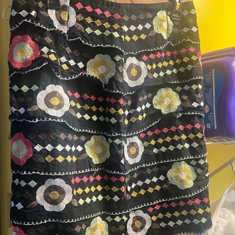 Etcetera Brand Colorful Floral Patterned Skirt size 6